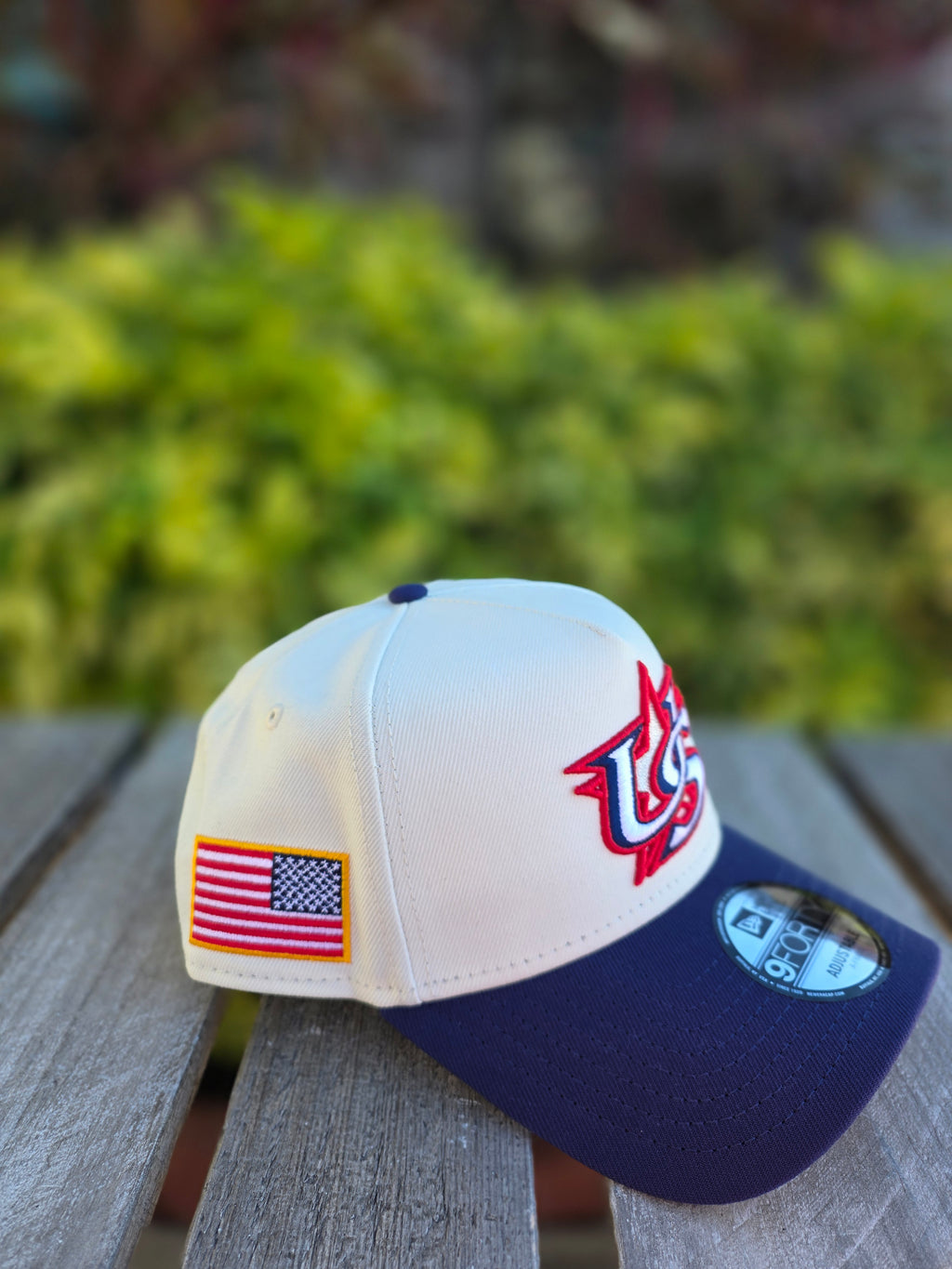 2026 WBC USA Chrome Navy 9FORTY A-Frame
