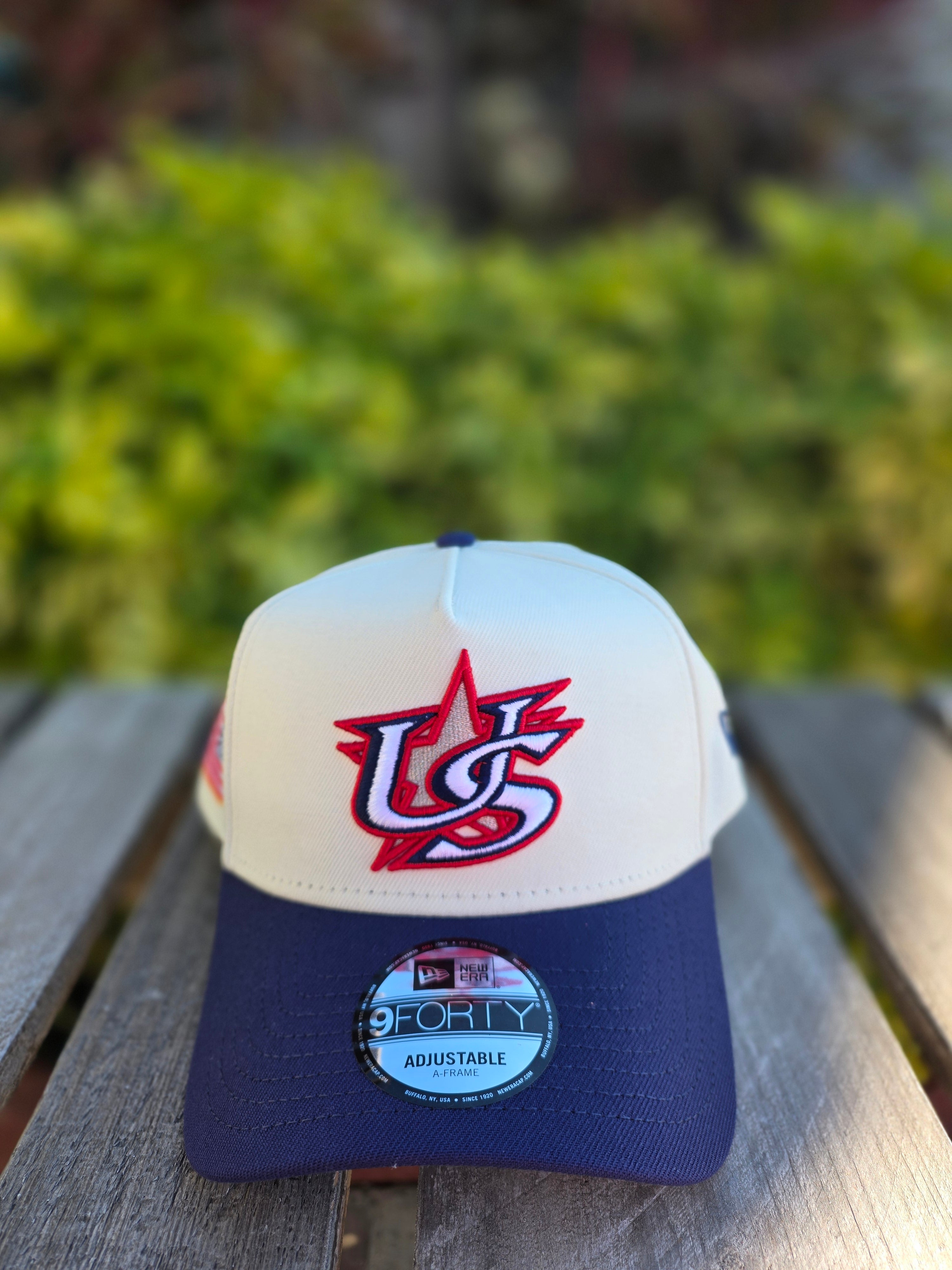 2026 WBC USA Chrome Navy 9FORTY A-Frame