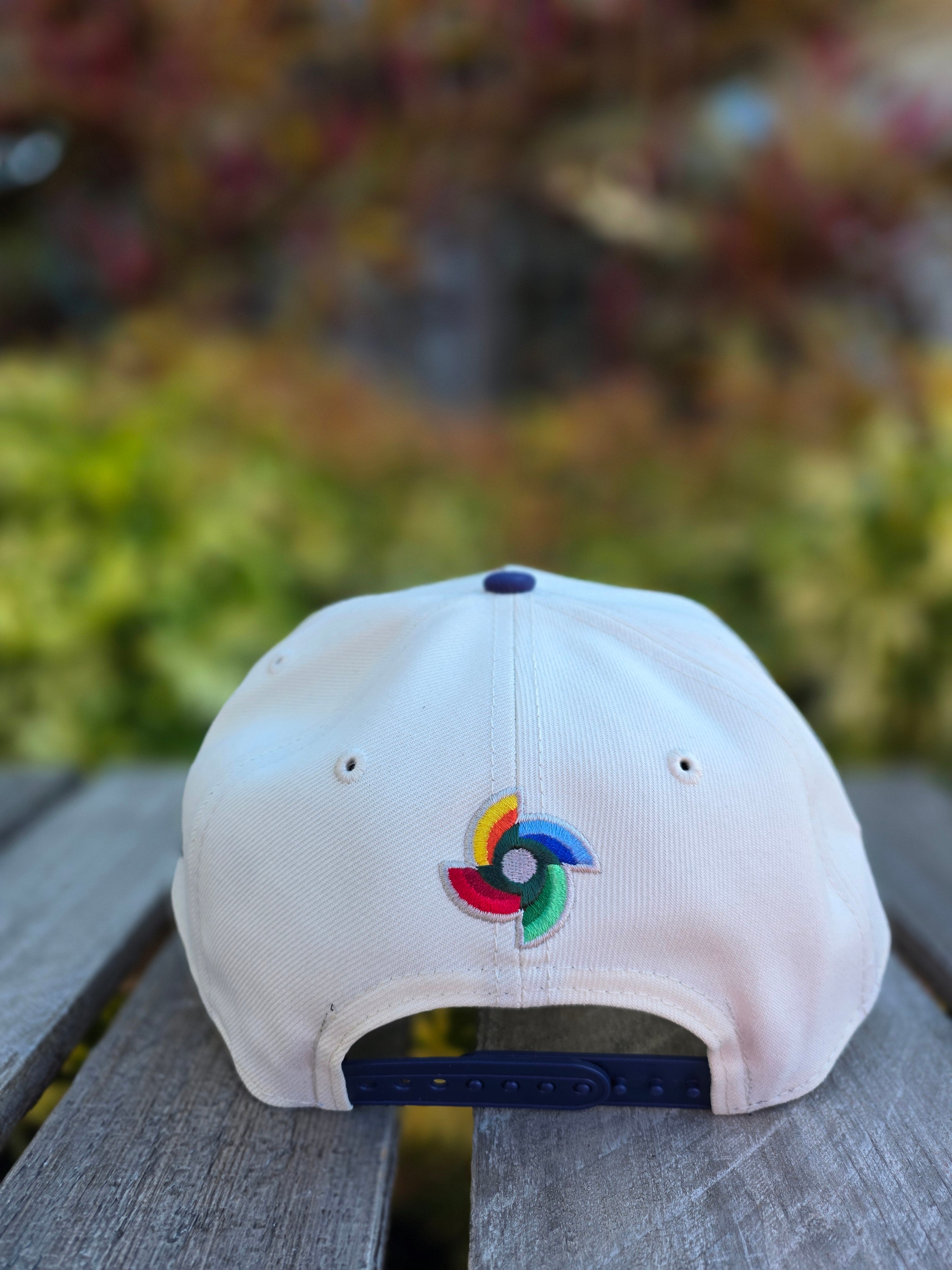 2026 WBC USA Wordmark Chrome Navy 9FORTY A-Frame