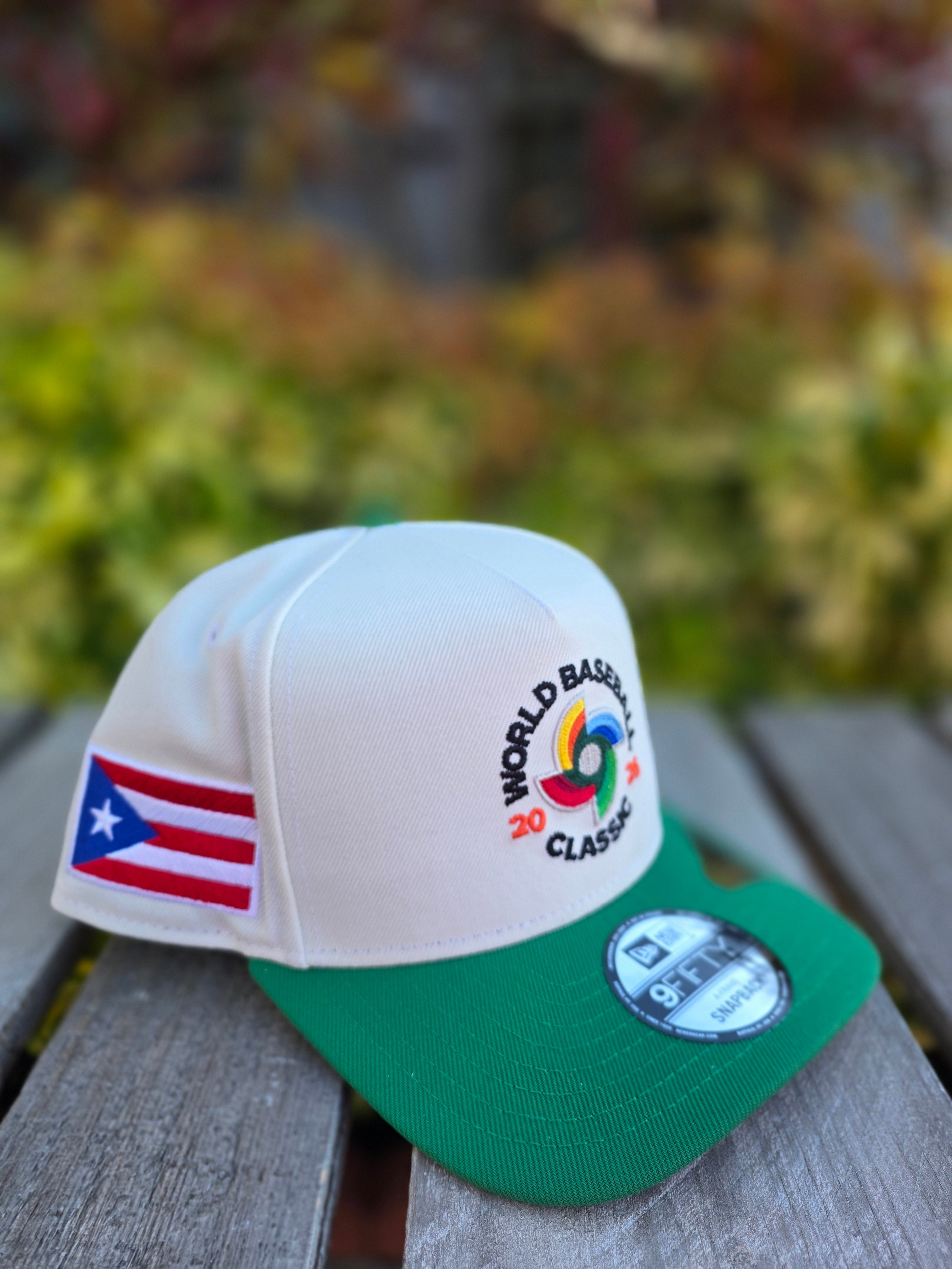 2026 WBC Puerto Rico Chrome Green 9FIFTY A-Frame Snapback