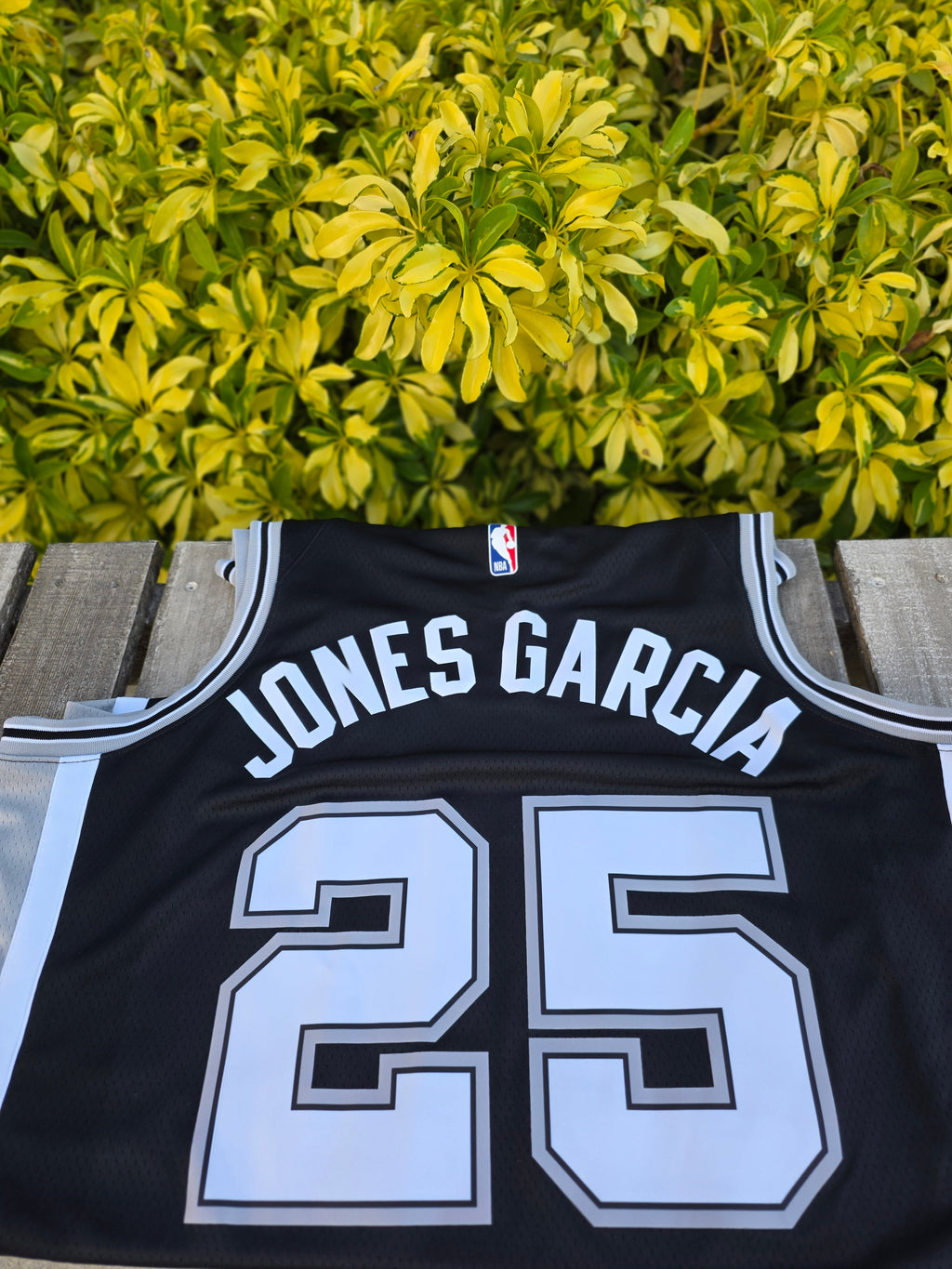 San Antonio Spurs David Jones Garcia #25 Black Swingman Jersey - Icon Edition